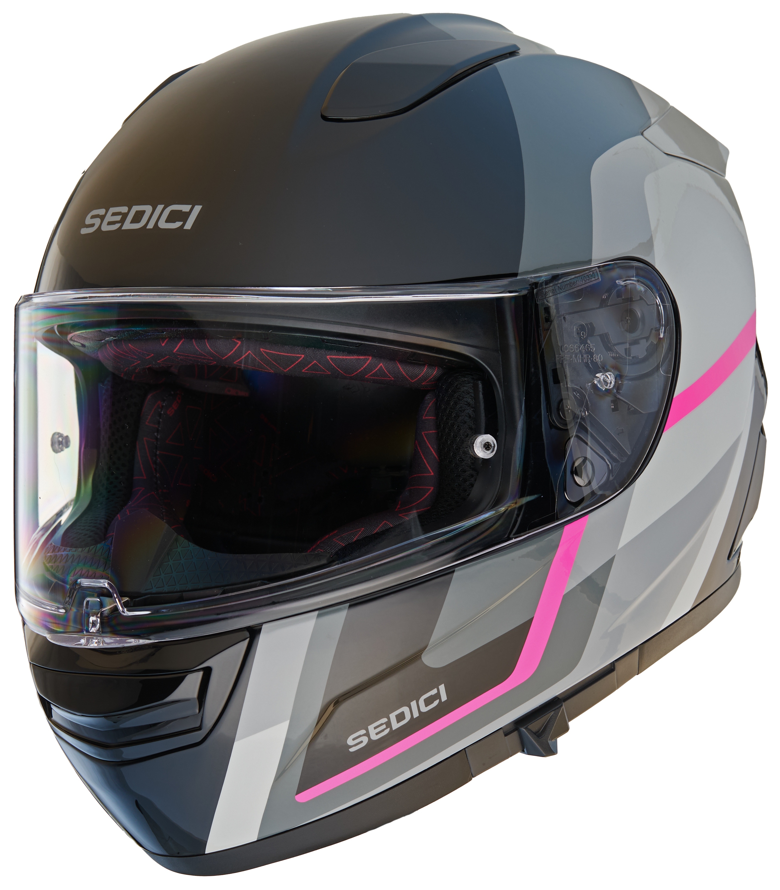 SportsBikeShop Sedici Strada 3 Sparo Helmet Grey/Pink / SM [Open Box]