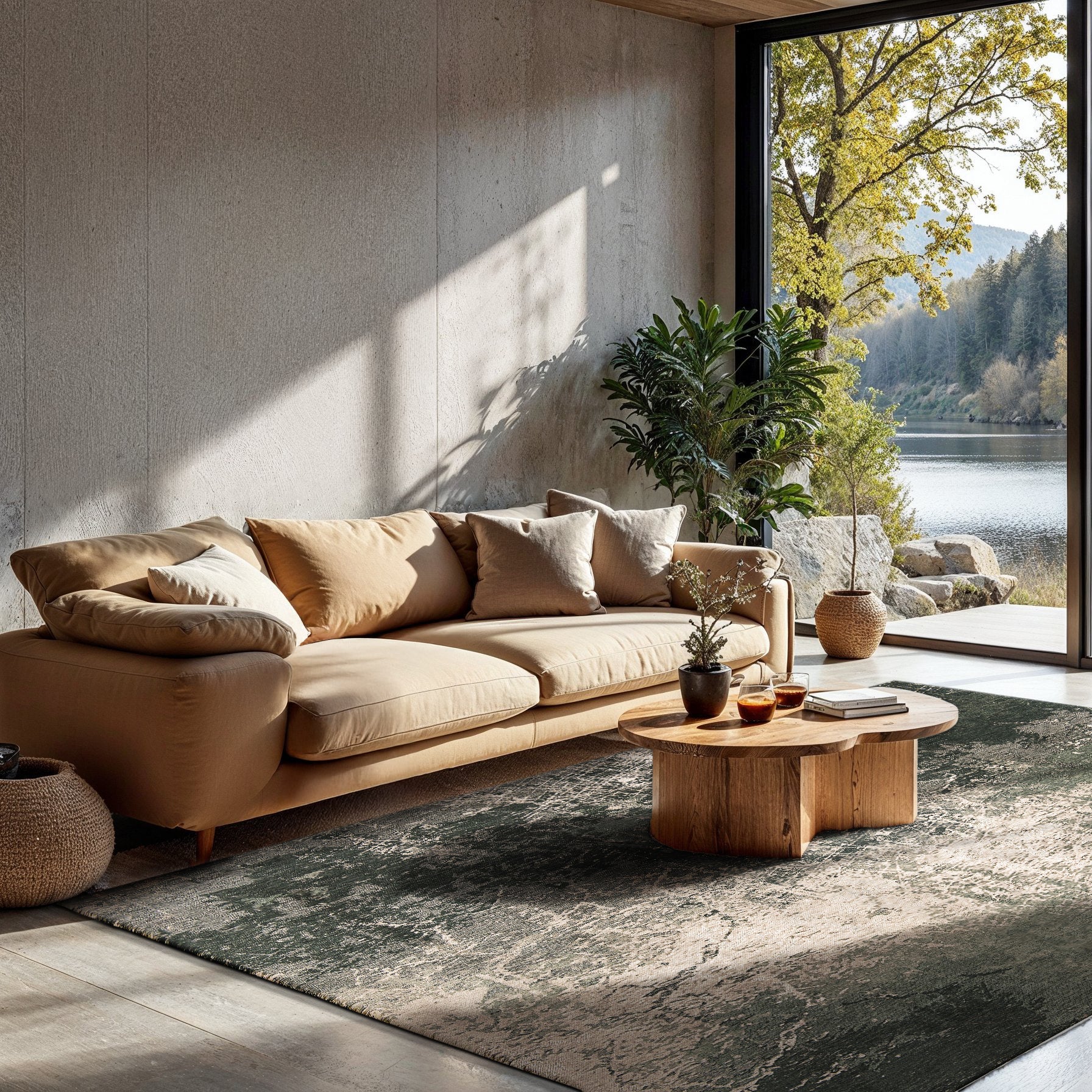 Louis de Poortere Mad Men Vloerkleed Ø 140 cm - Dark Pine