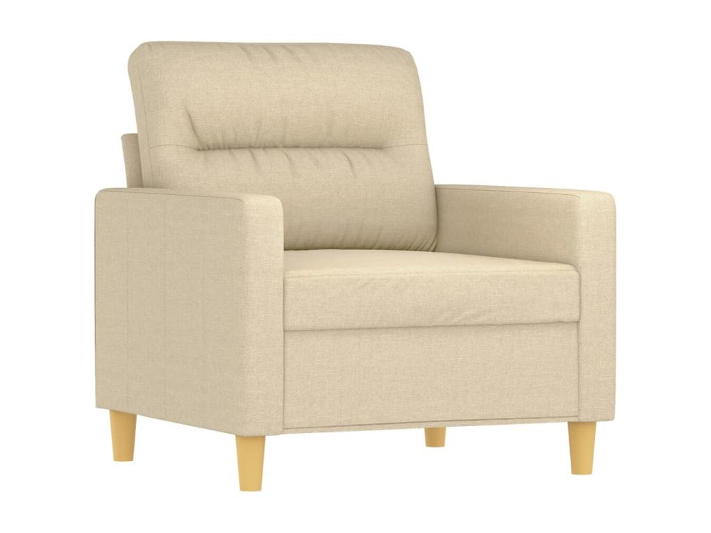 Sillón de tela color crema 60 cm