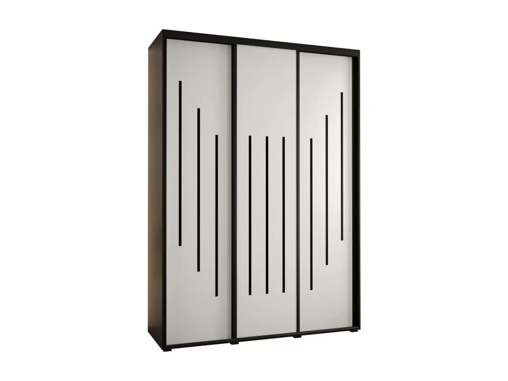 ARMARIO Decocasaes 8 DE PUERTAS CORREDERAS 235.2/180/45 3 puertas (Negro/Blanco/Negro) 31561euop