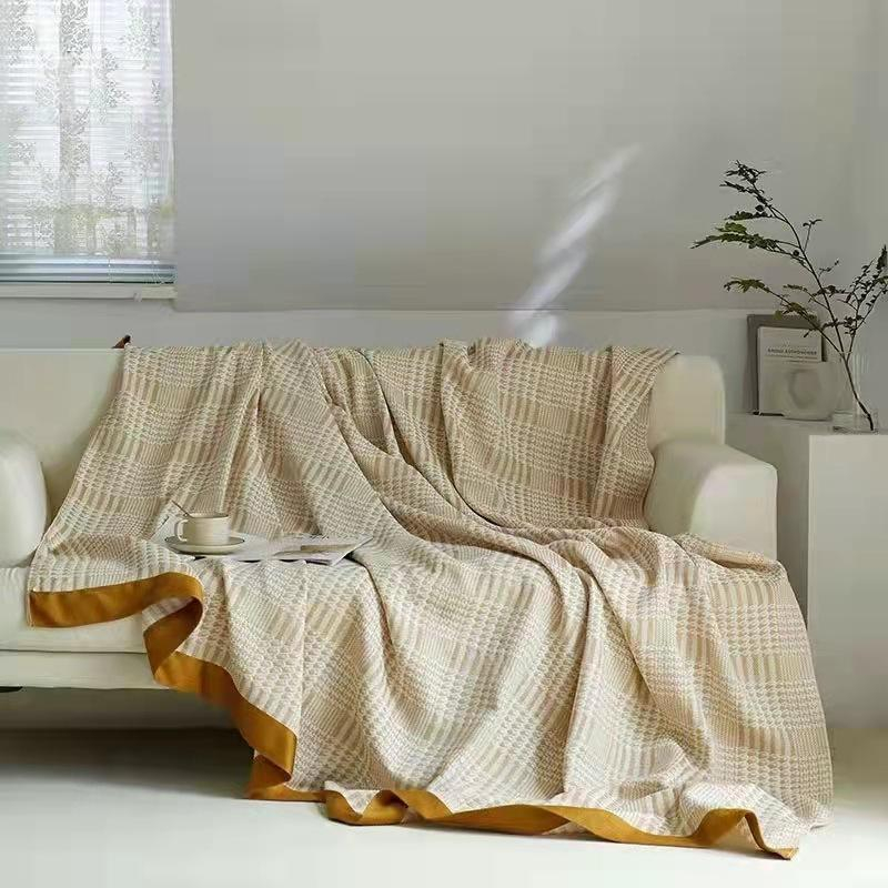 Multi Layer Bamboo Cotton Muslin Blanket Soft Hypoallergenic Lightweight Summer Air Conditioning Sofa Throw