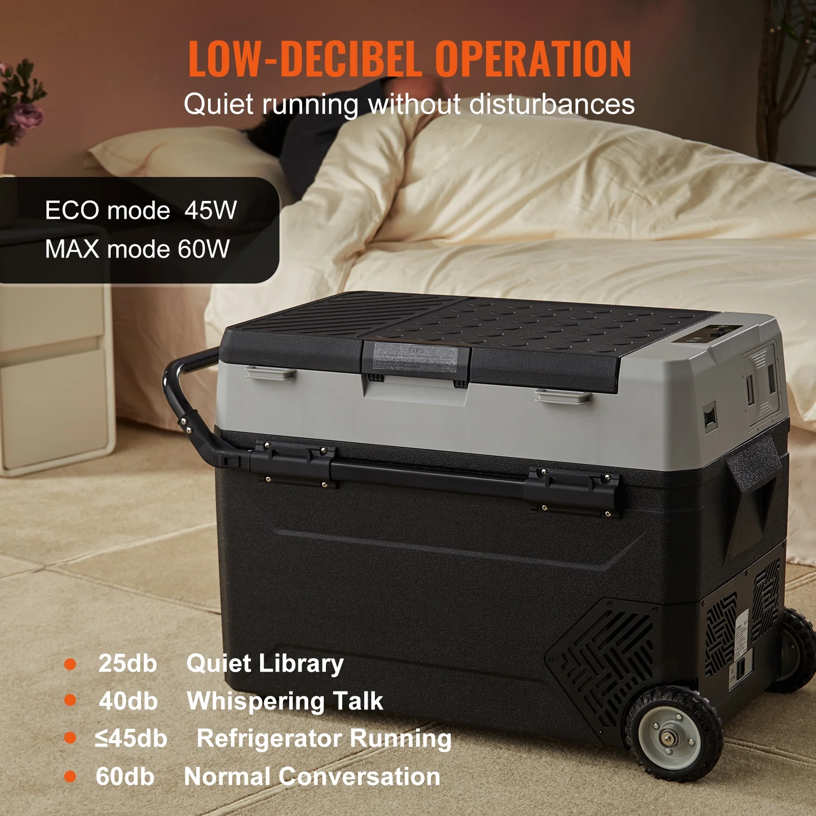VEVOR Car Refrigerator 48Qt, Dual Zone Car Fridge Freezer12/24V DC & 110-240V AC Electric Compressor Cooler for Truck Vehicle RV - Image 26