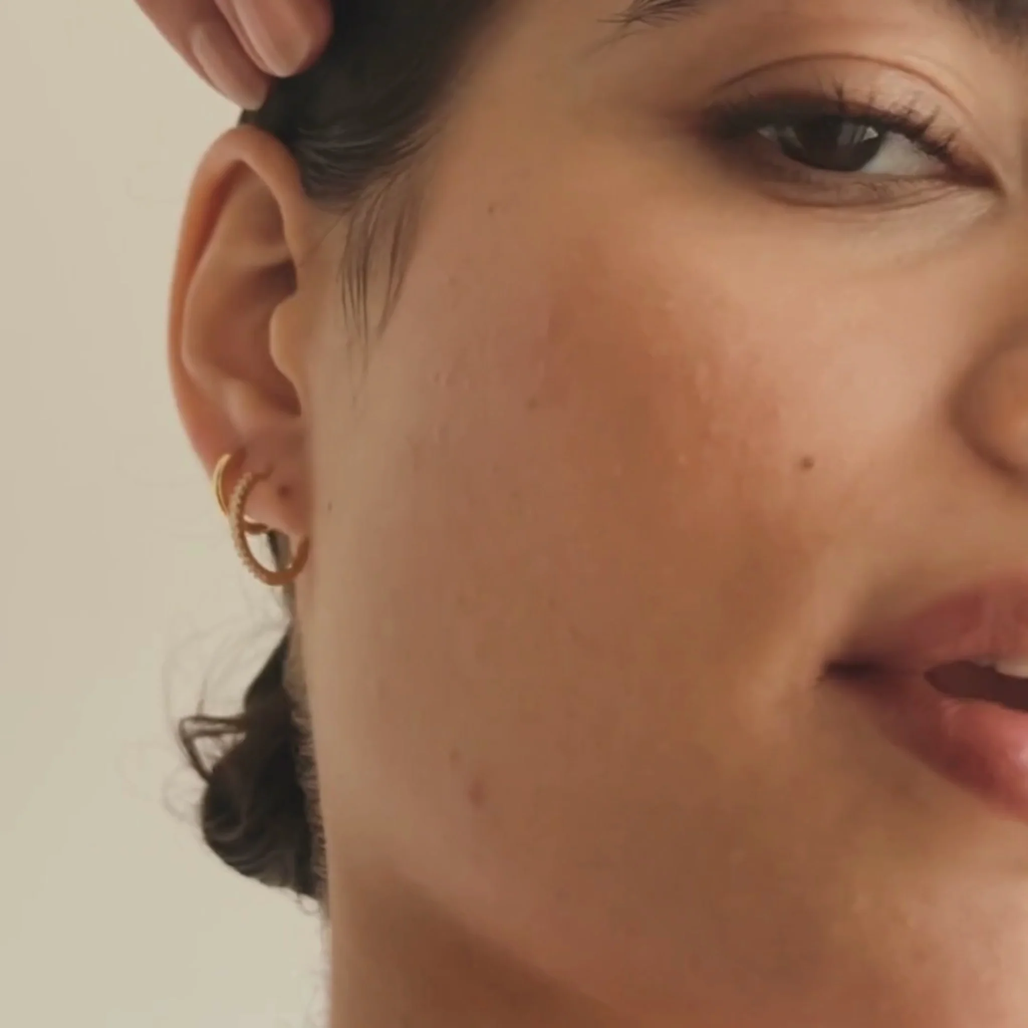 Small Pavé Hoop Earrings