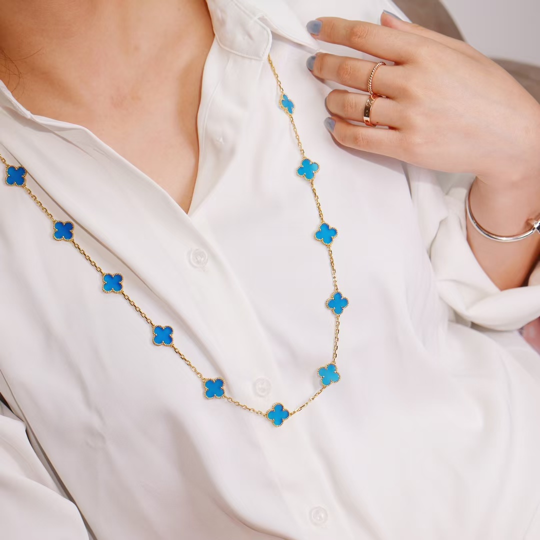 VCA Vintage Alhambra Long Necklace, 20 Motifs - Original Replica Club