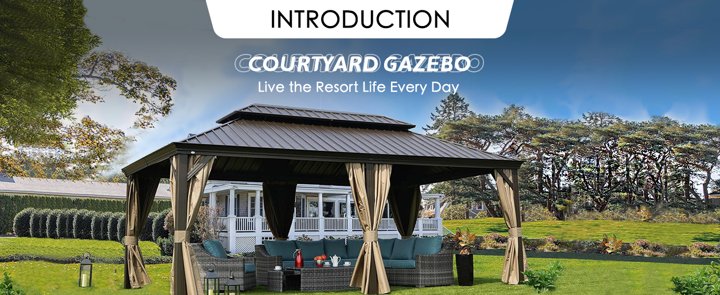 Introduction to Kozyard Courtyard Gazebo for Resort - like Living