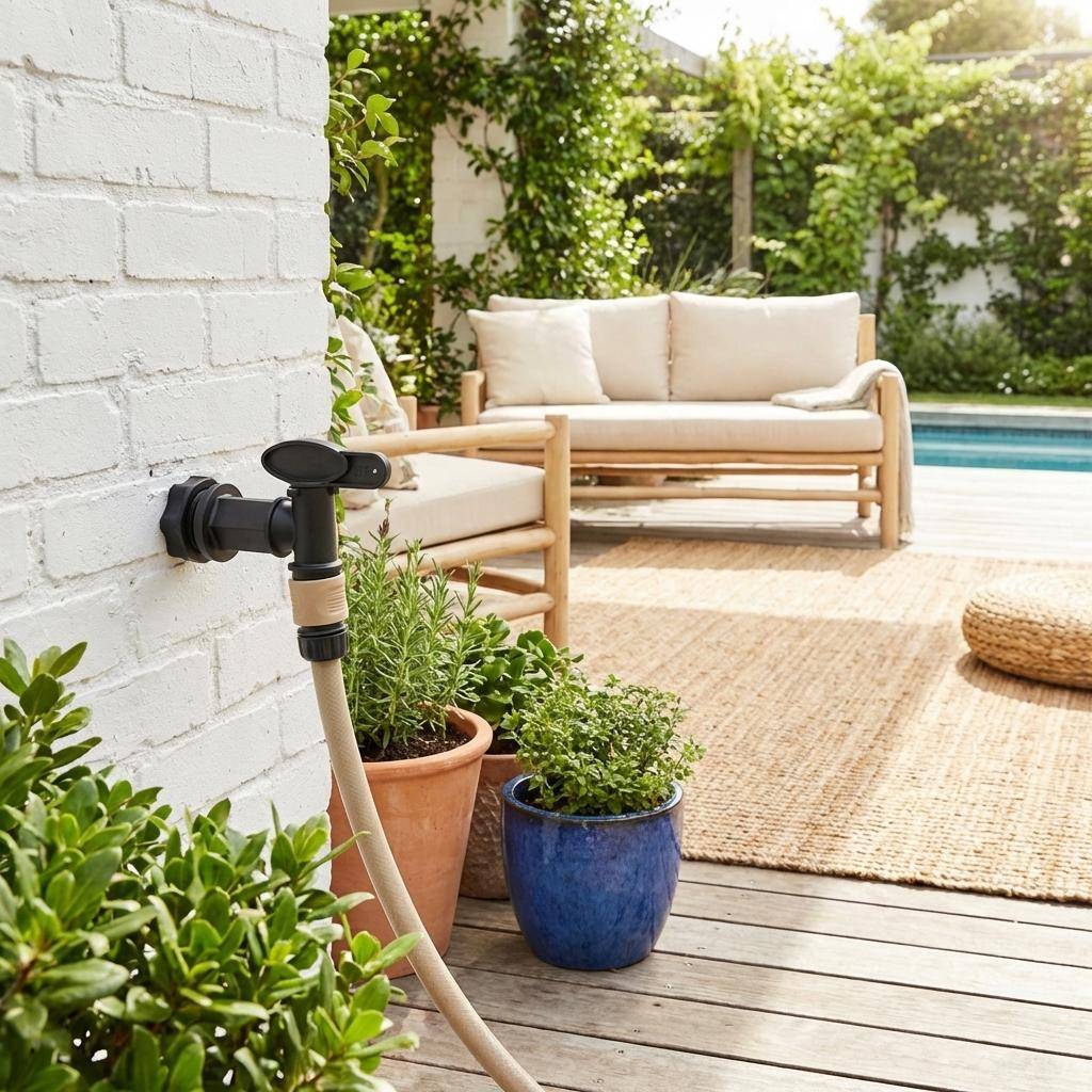 Grifo para recuperador de agua - Grifo de conexión rápida para recolector de agua de lluvia