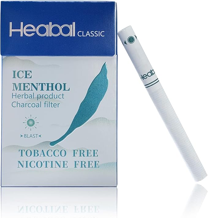 HEABAL Herbal Cigarettes – Tobacco Free, Nicotine Free – Ice Menthol