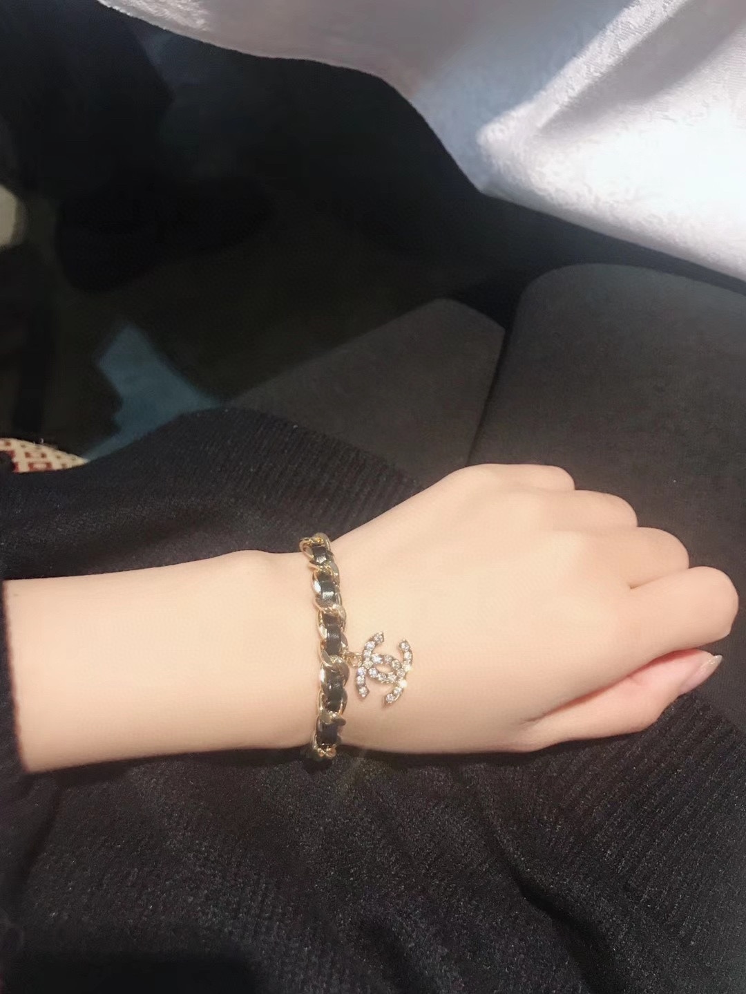 Chanel Leather Woven O Chain Bracelet Choker Necklace - Original Replica Club