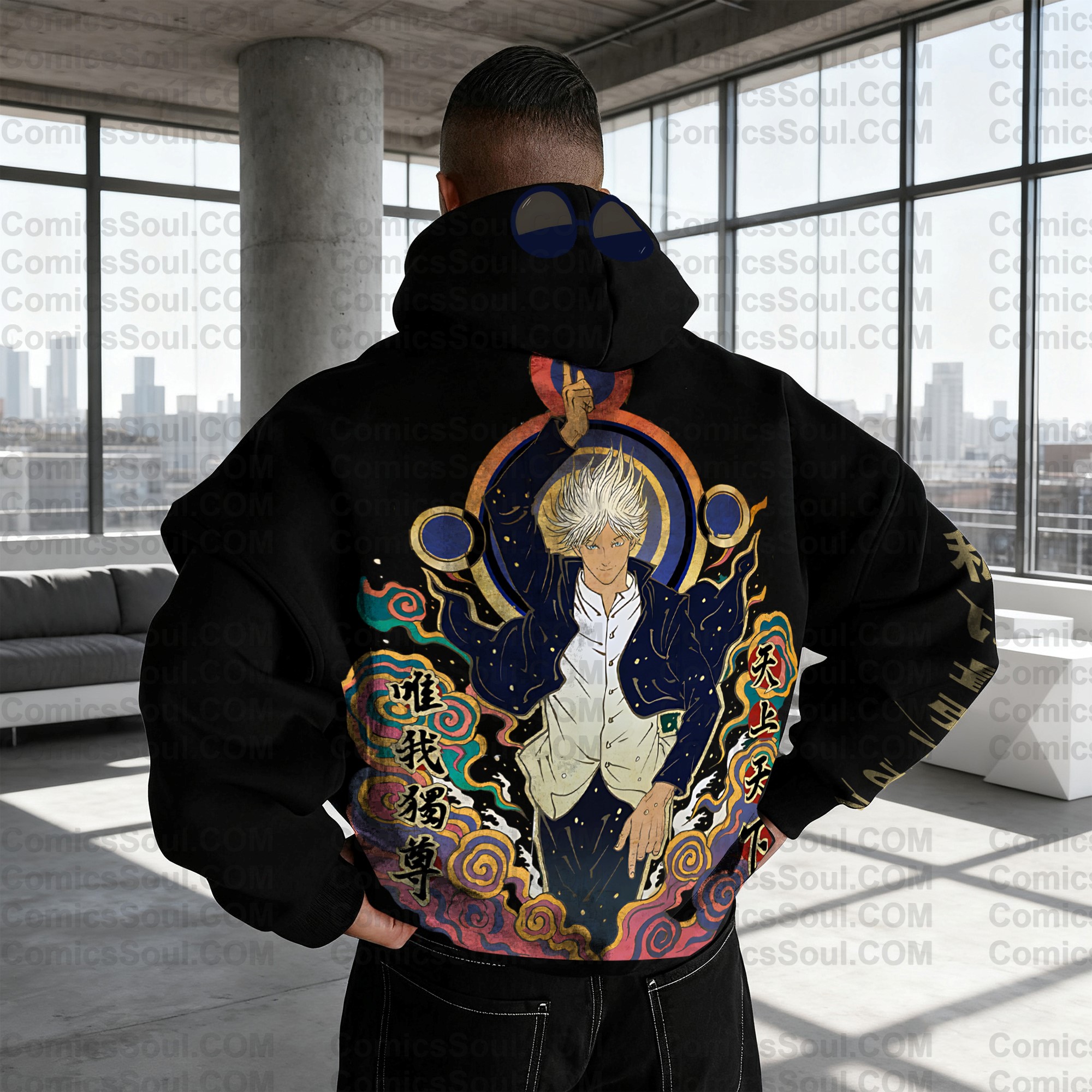 Plus Velvet Unisex Anime Graphic Streetwear Vintage Hoodie