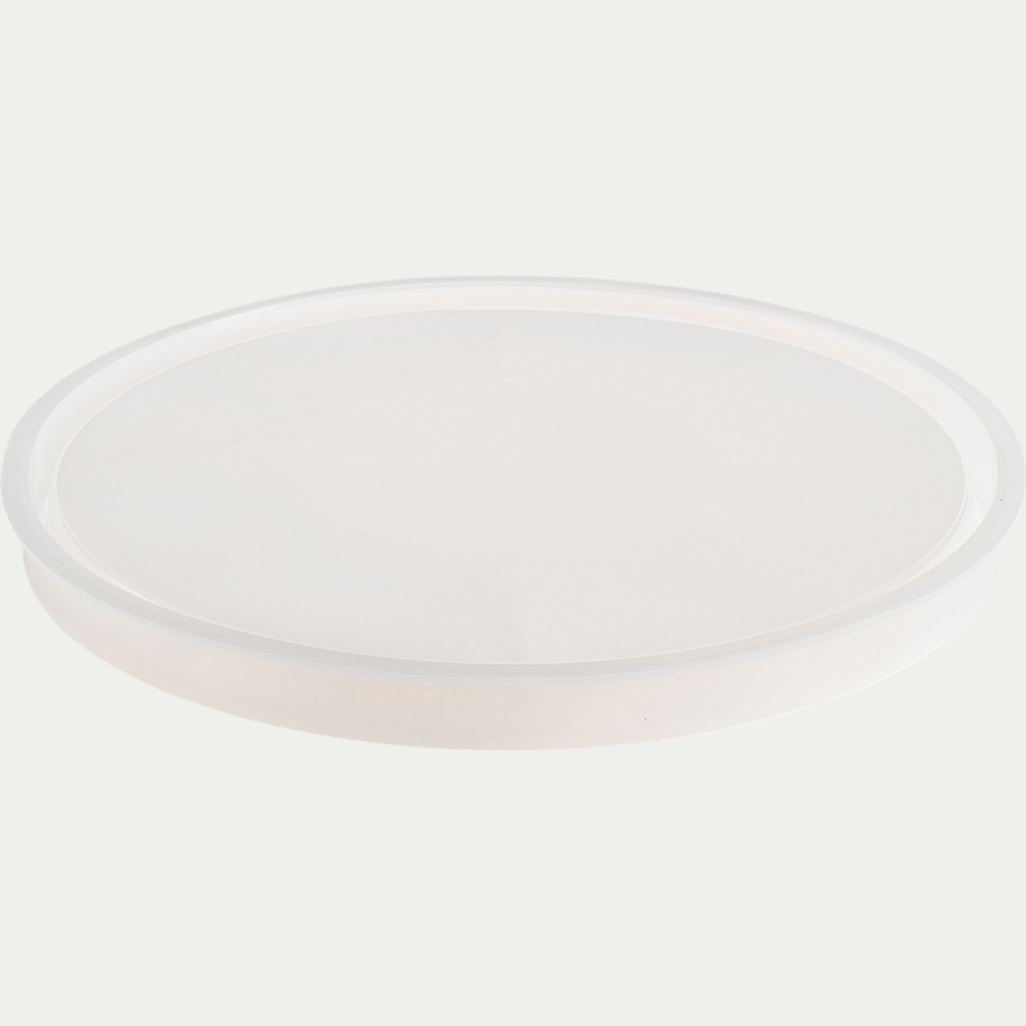 UNICRAFT - Moule plateau rond D26,5cm en silicone - blanc translucide
