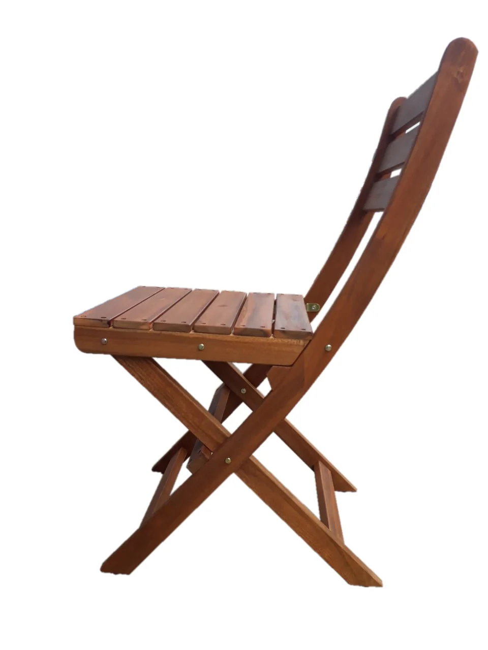 Mainstays Outdoor Patio 3-Piece Wood Bistro Set, Natural Color - Image 6
