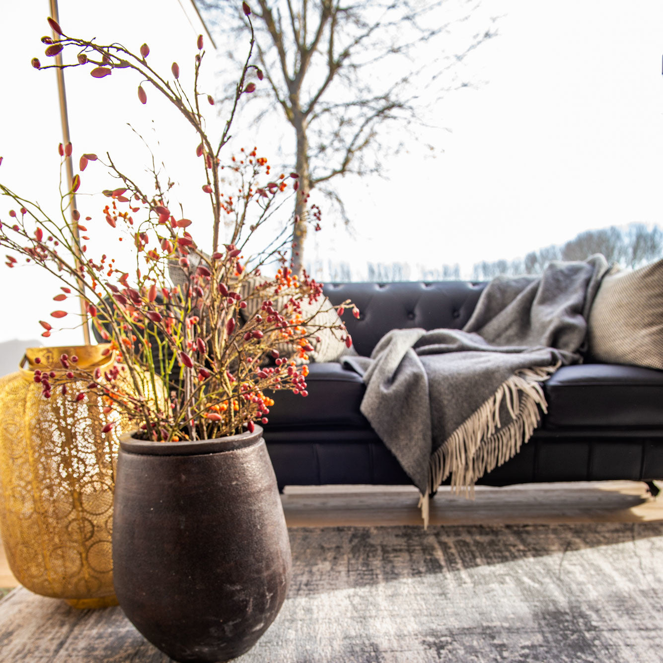 Louis de Poortere Griff Vloerkleed 240 x 340 cm - Jersey Stone