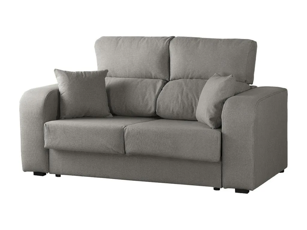 Sofá fijo Prietocasa Sofá 3 plazas tapizado en tela Sofá reclinable multiposición 190x80h95 cm Gris
