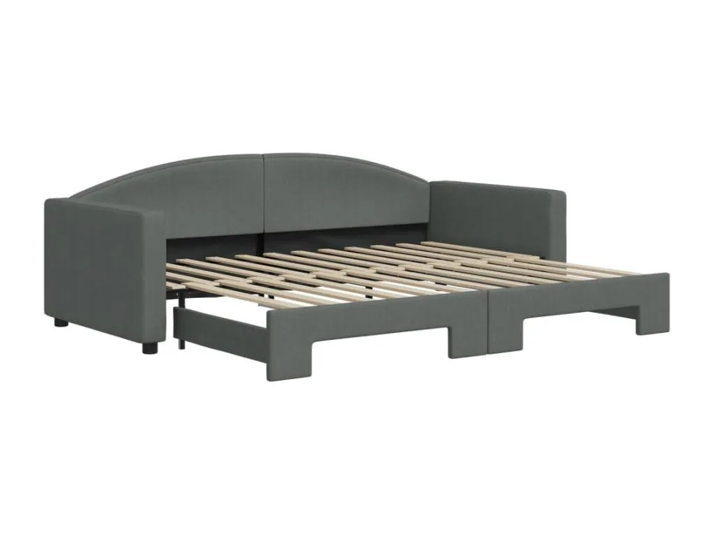 Sofá cama Decoesp tela gris oscuro 90x200 cm OKIM40250