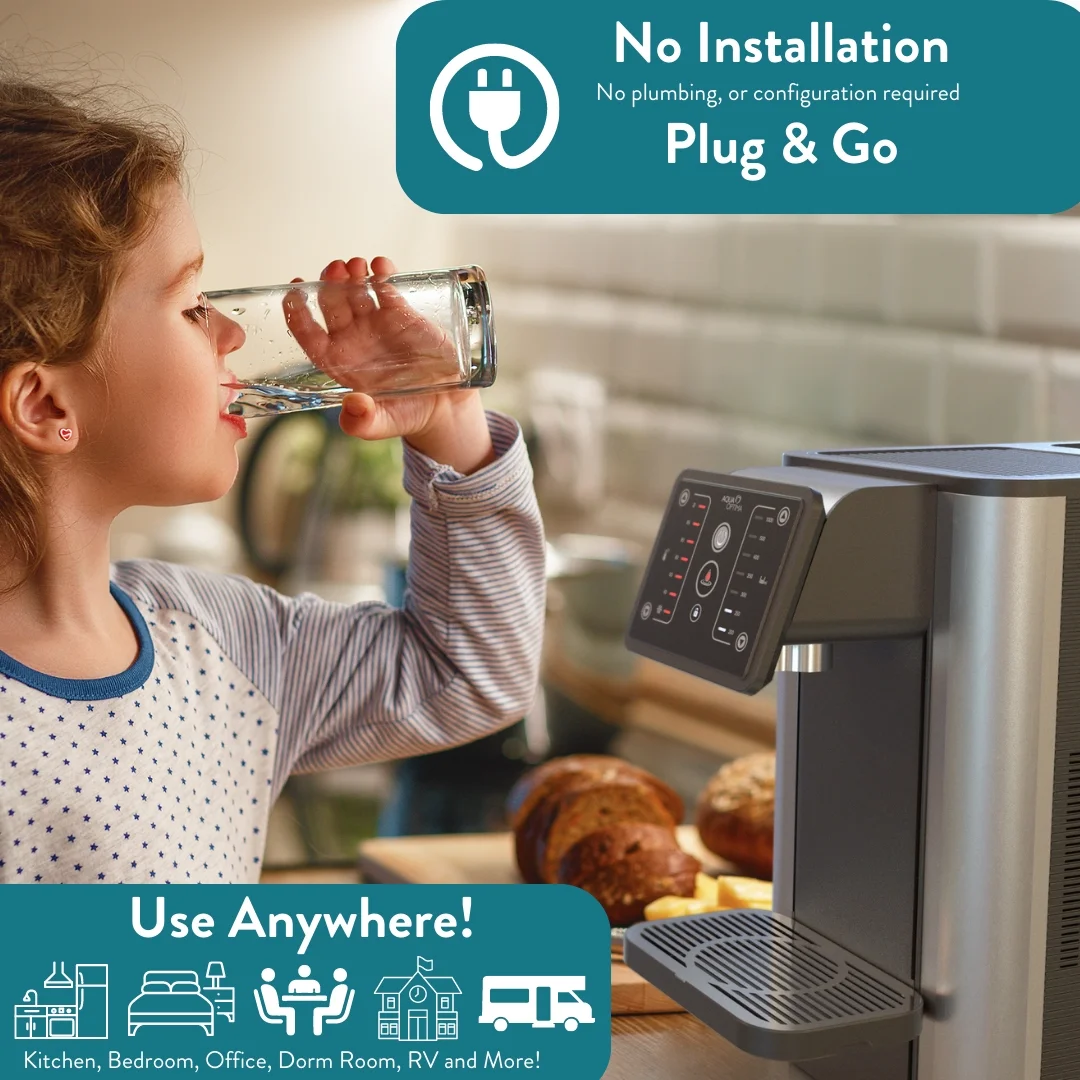 Aqua Optima Countertop Instant Hot & Cold Filtered Water Dispenser, Bottleless Water Cooler, Auto Dispense, No Installation Required - Image 5