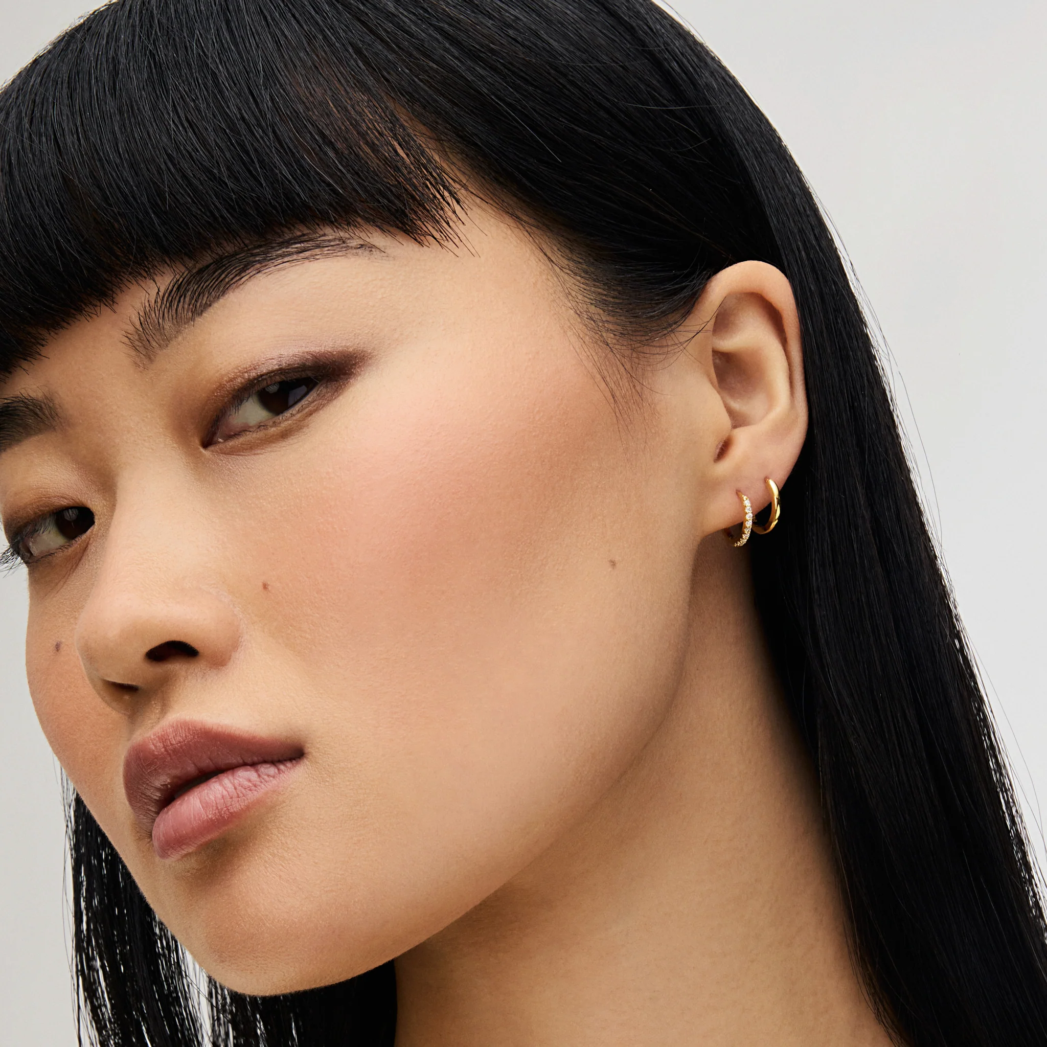 Mini Pavé Hoop Earrings