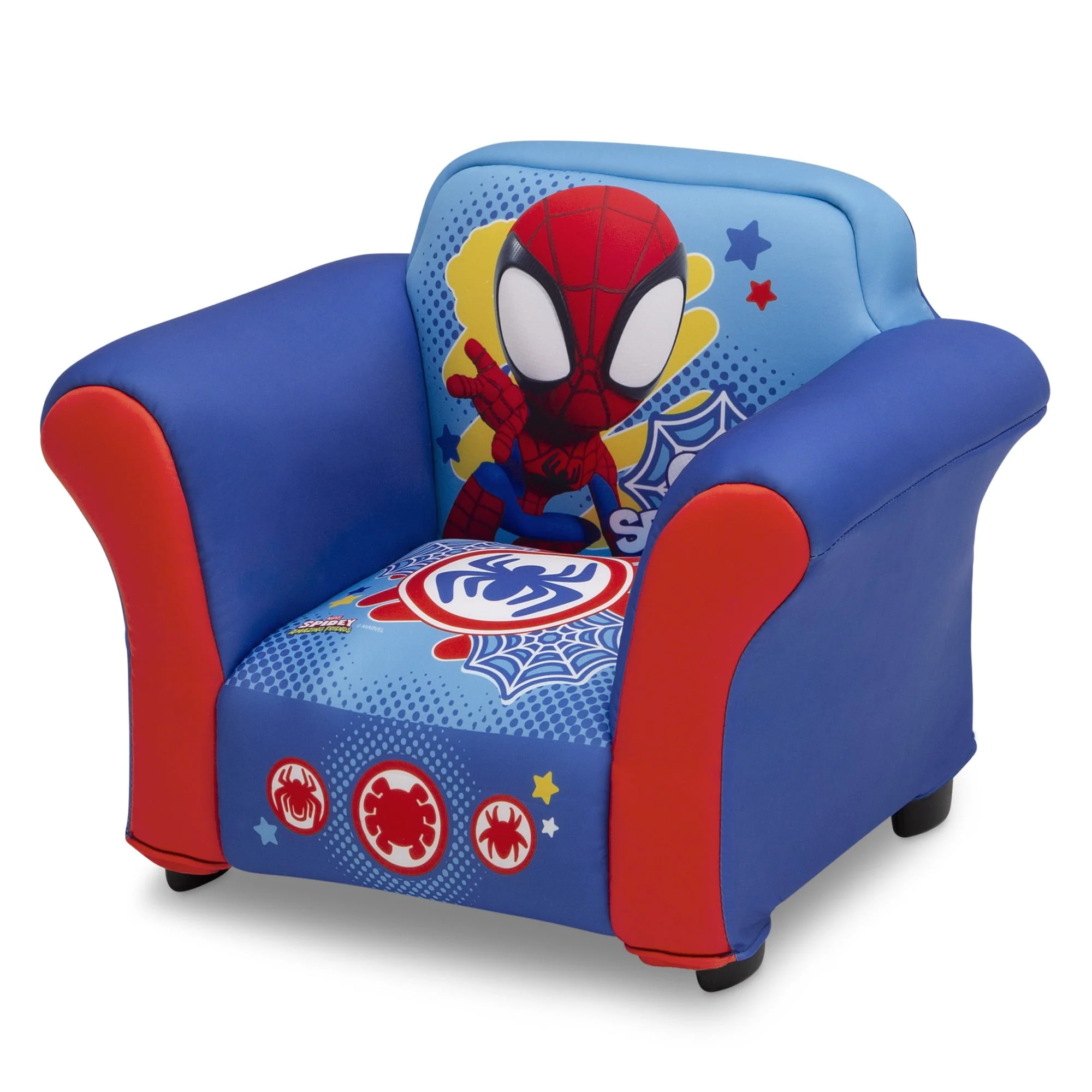 Marvel Spidey and His Amazing Friends Upholstered Chair with Sculpted Plastic Frame by Delta Children - Image 4