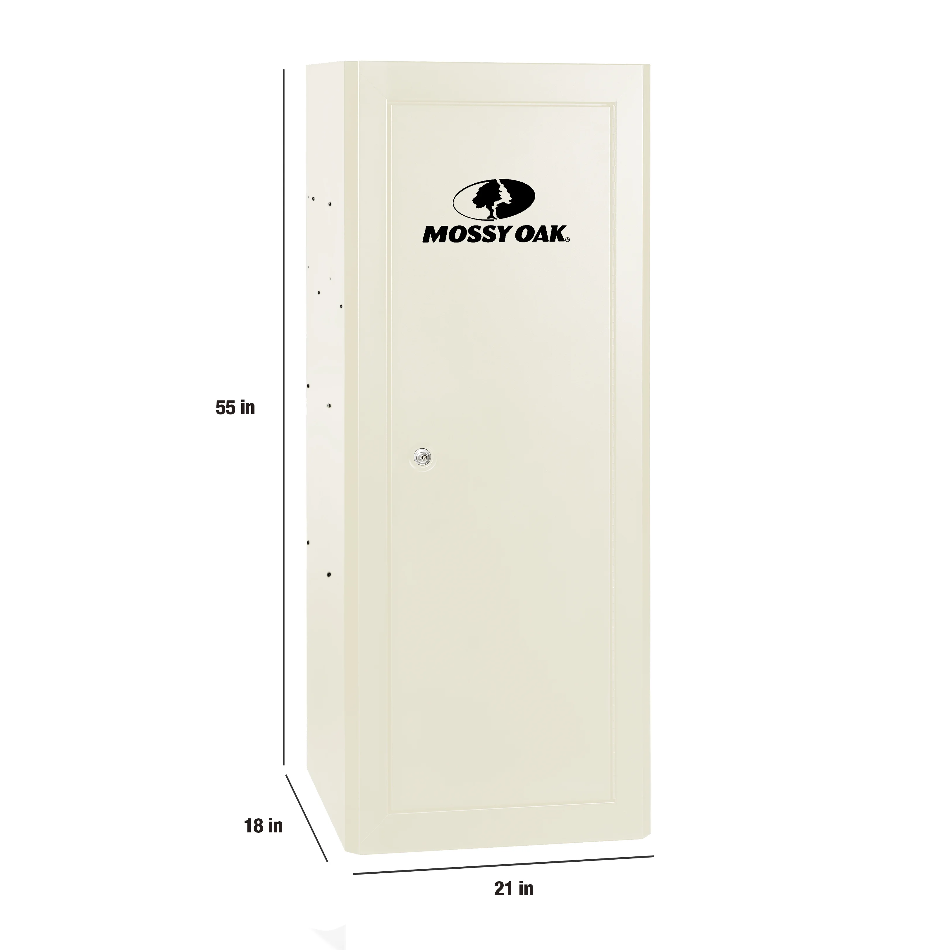 Mossy Oak 18 Gun Security Cabinet, 21 in x 18 in x 55 in, Rifle, Key Lock, White - image 2