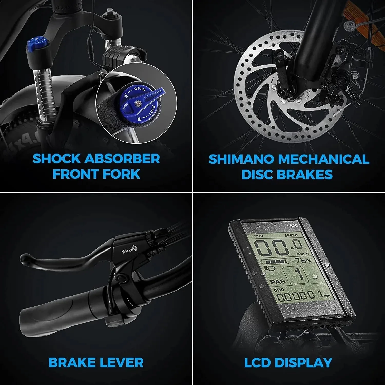 Electric Bike With 48V/15Ah Lithium Battery, 750W Motor And 26-Inch x 4.0-Inch Fat Tires - Image 3 Electric Bike With 48V/15Ah Lithium Battery, 750W Motor And 26-Inch x 4.0-Inch Fat Tires - Image 3
