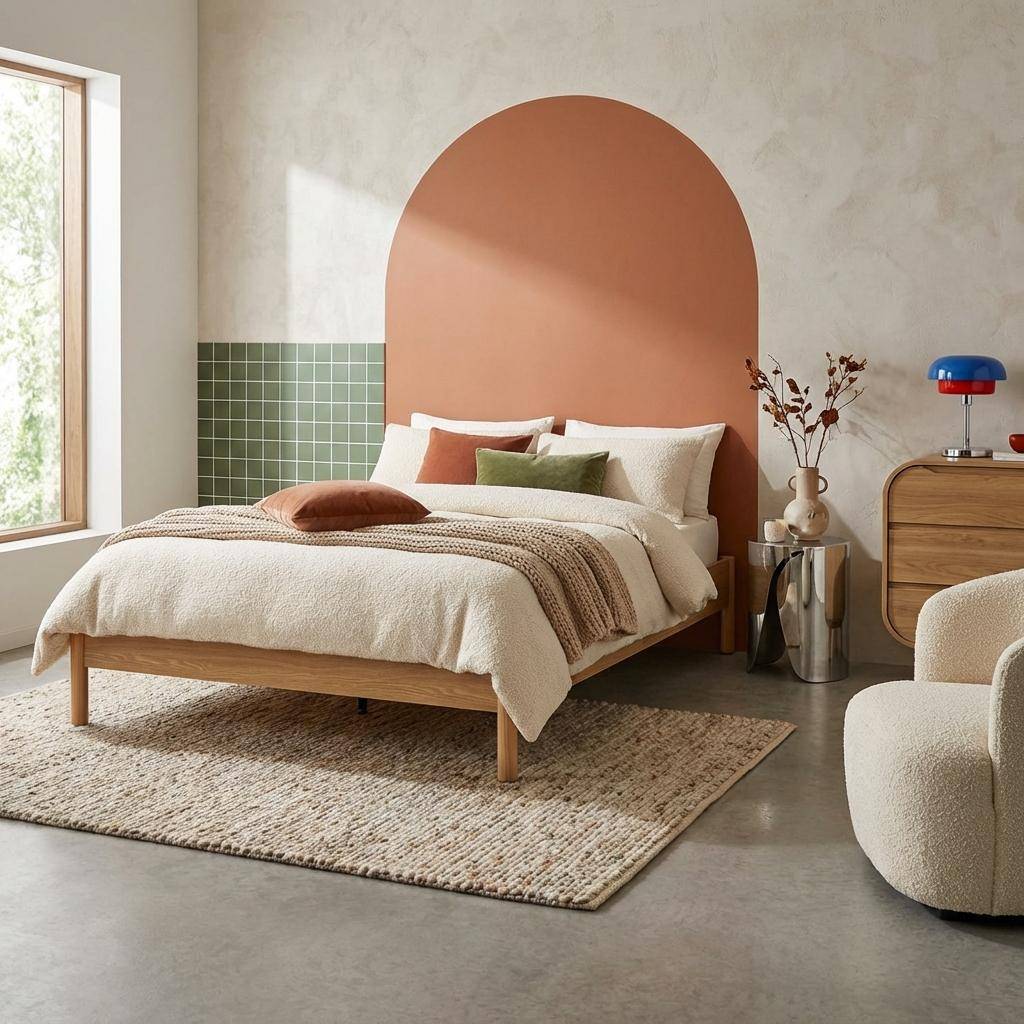 Harmony - Cama con somier de láminas 160x200cm decoración madera