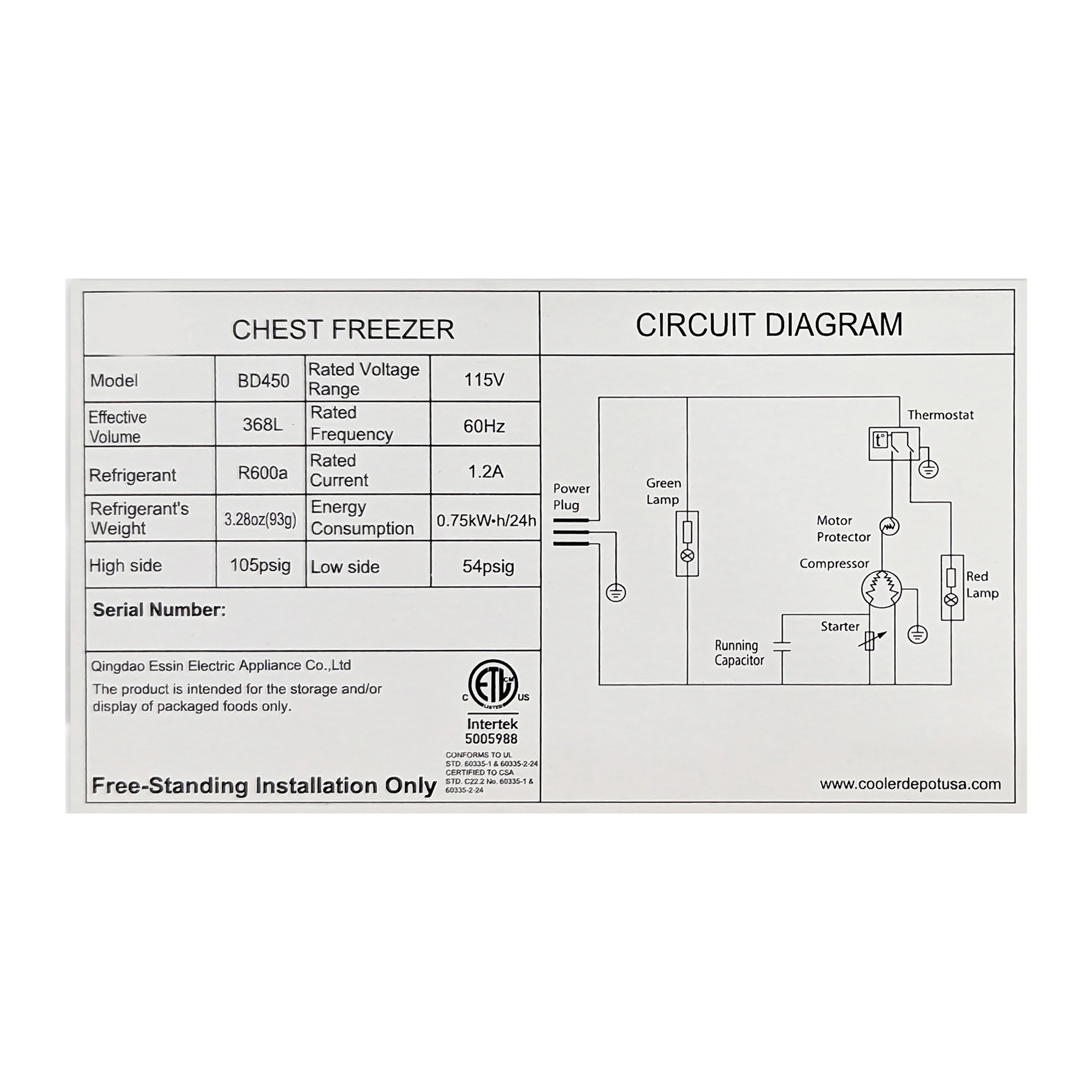 13 Cu. Ft. Chest Freezer, Deep Freezer 50 in. - Image 9