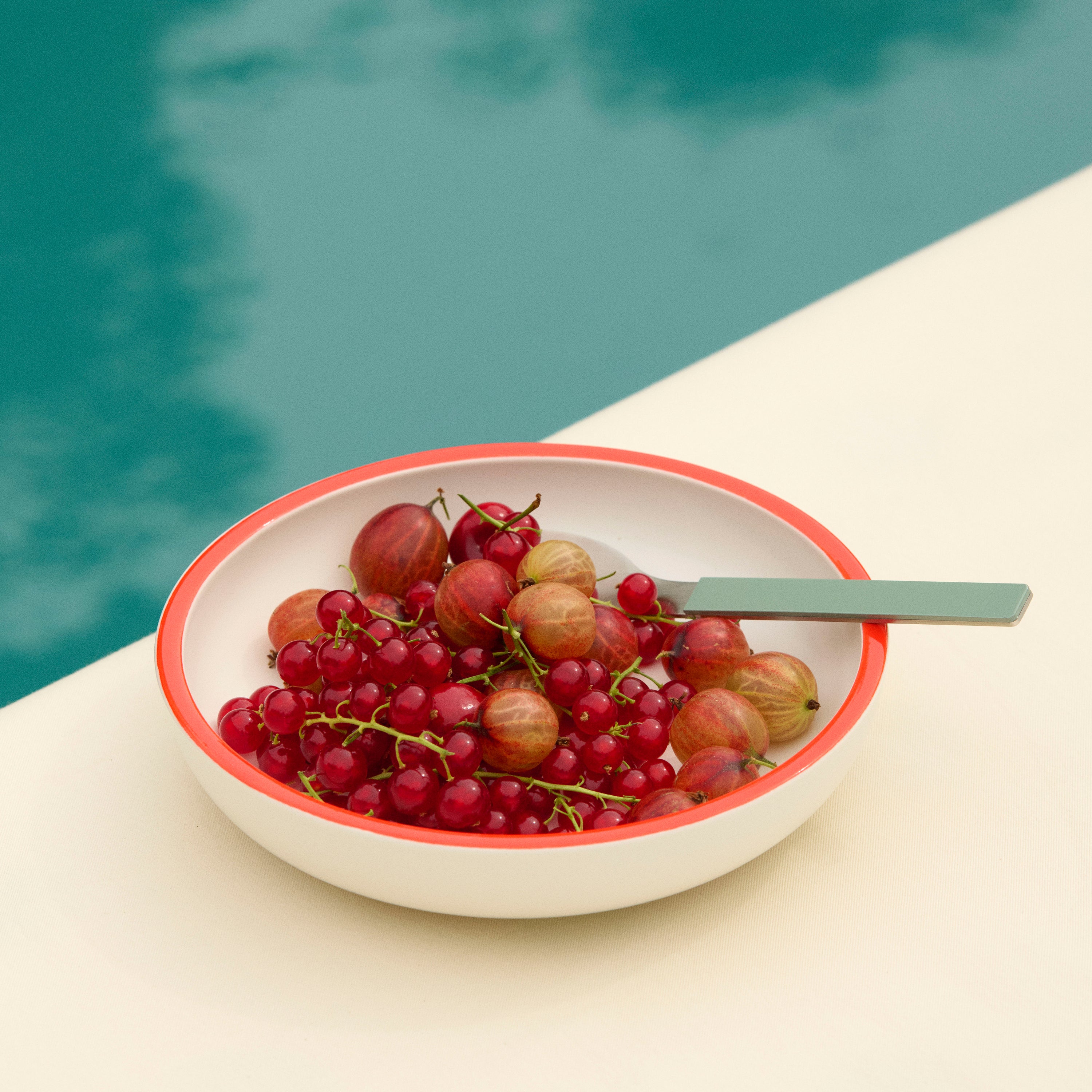 HAY Sobremesa Serveerschaal Ø 20 cm - Wit / Rood