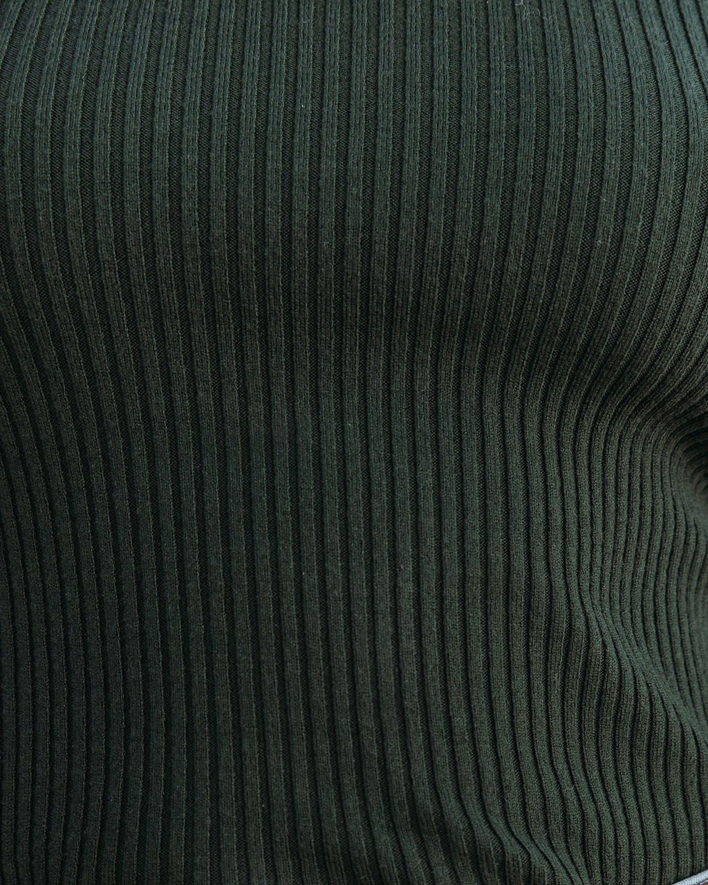 Naomi Ribbed Mock Neck Long Sleeve Top - Hunter Green - Se7enfashion
