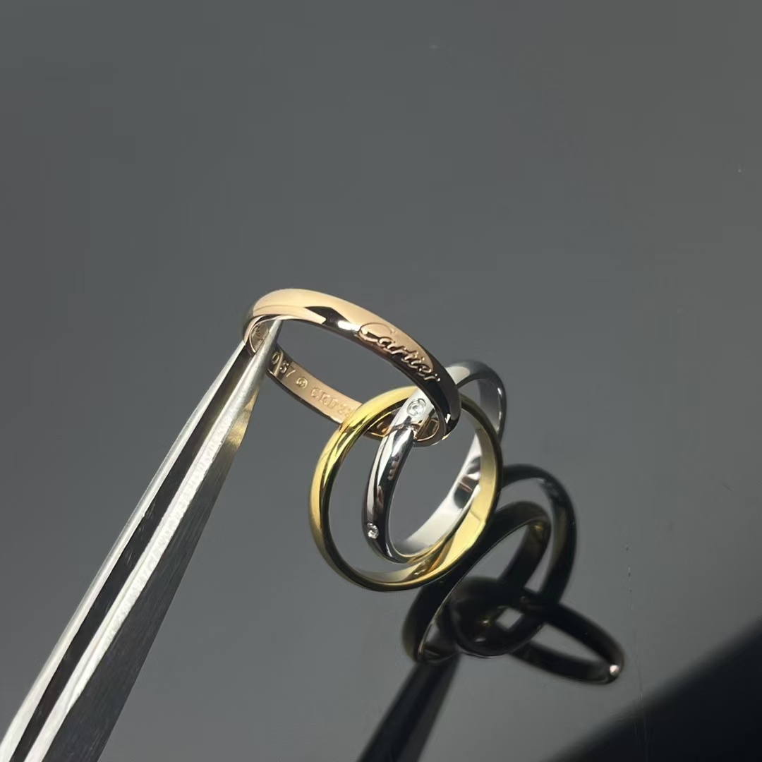 Cartier Trinity Ring - Paved Diamond - Original Replica Club