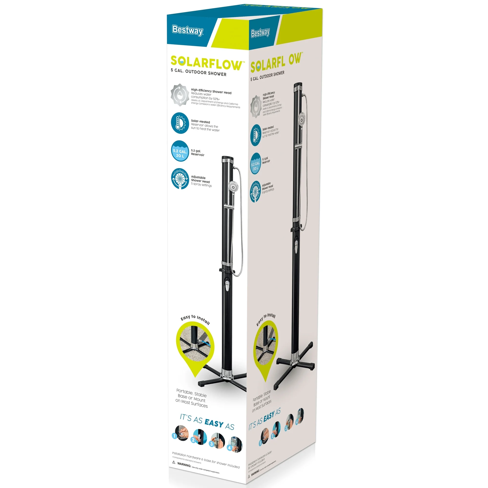 Bestway SolarFlow Outdoor Shower 2gal/8L: Oversized Shower Head and Stand, Easy Installation, & Adjustable Water Flow. Experience the ultimate convenience. - Image 18