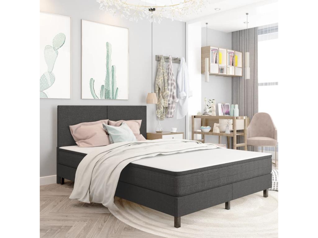 De cama Box  Mueblescolor gris 140x200 cm