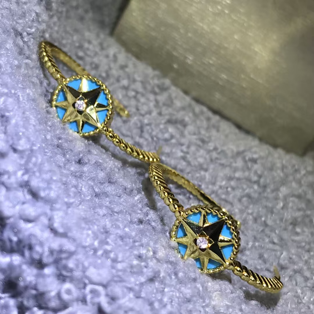 Dior Hoop Rose Des Vents Earrings - Original Replica Club