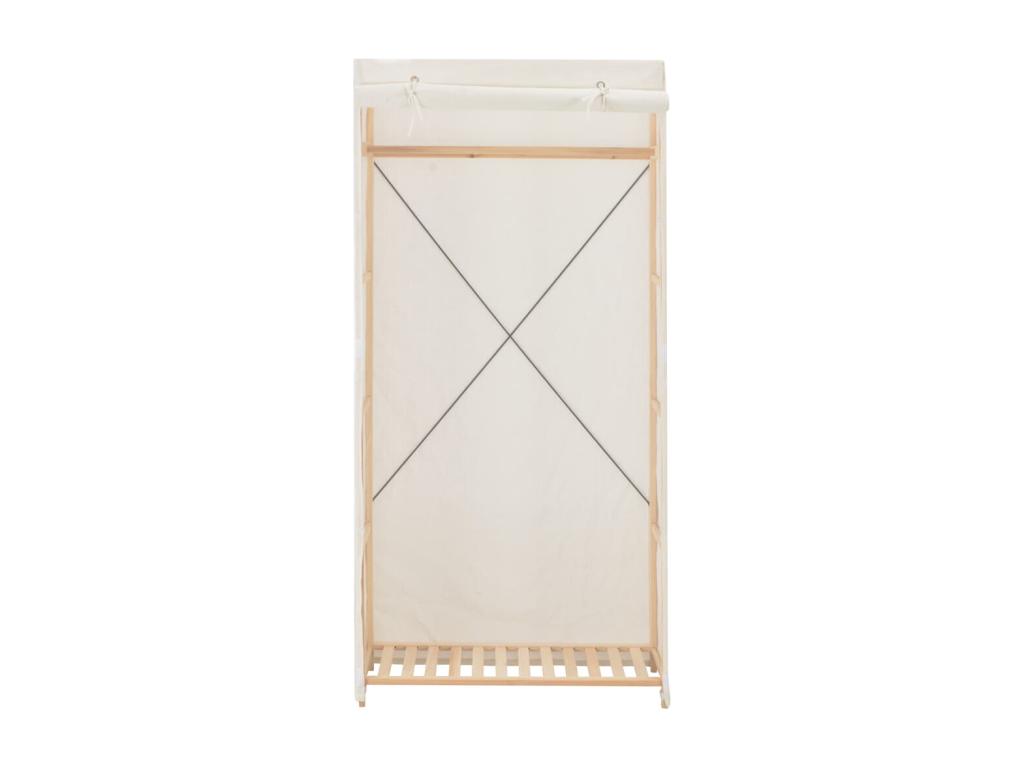 Armario de tela blanco 79x40x170 cm