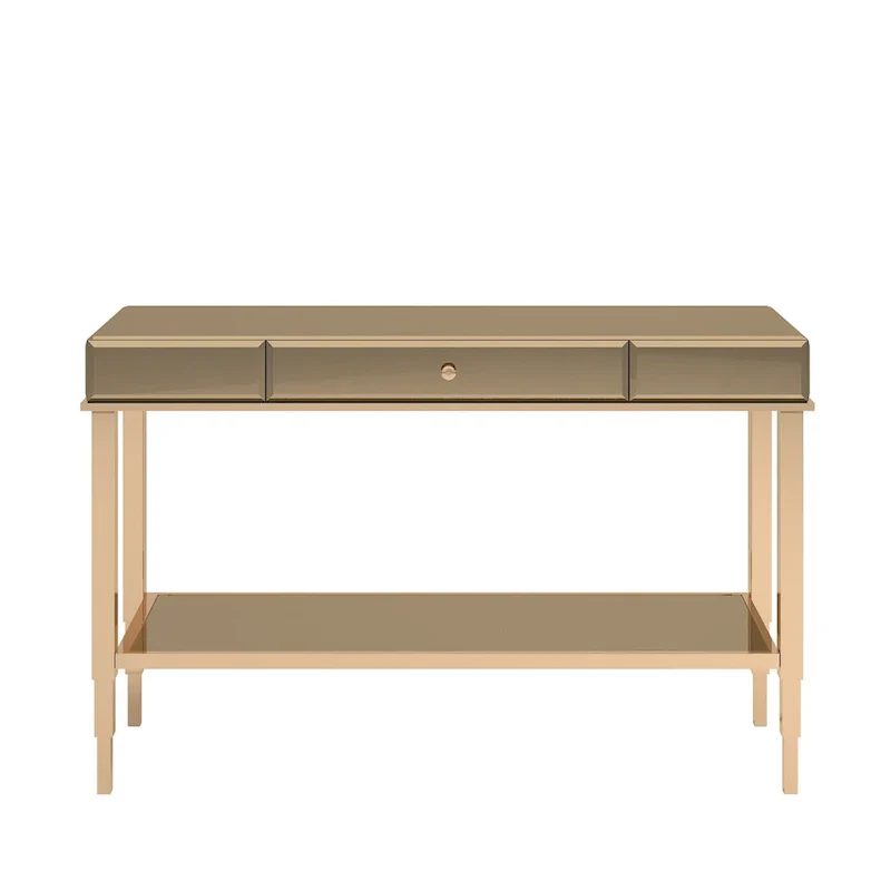 iNSPIRE Q Bold Camille Mirrored Console Table TV Stand with Drawer
