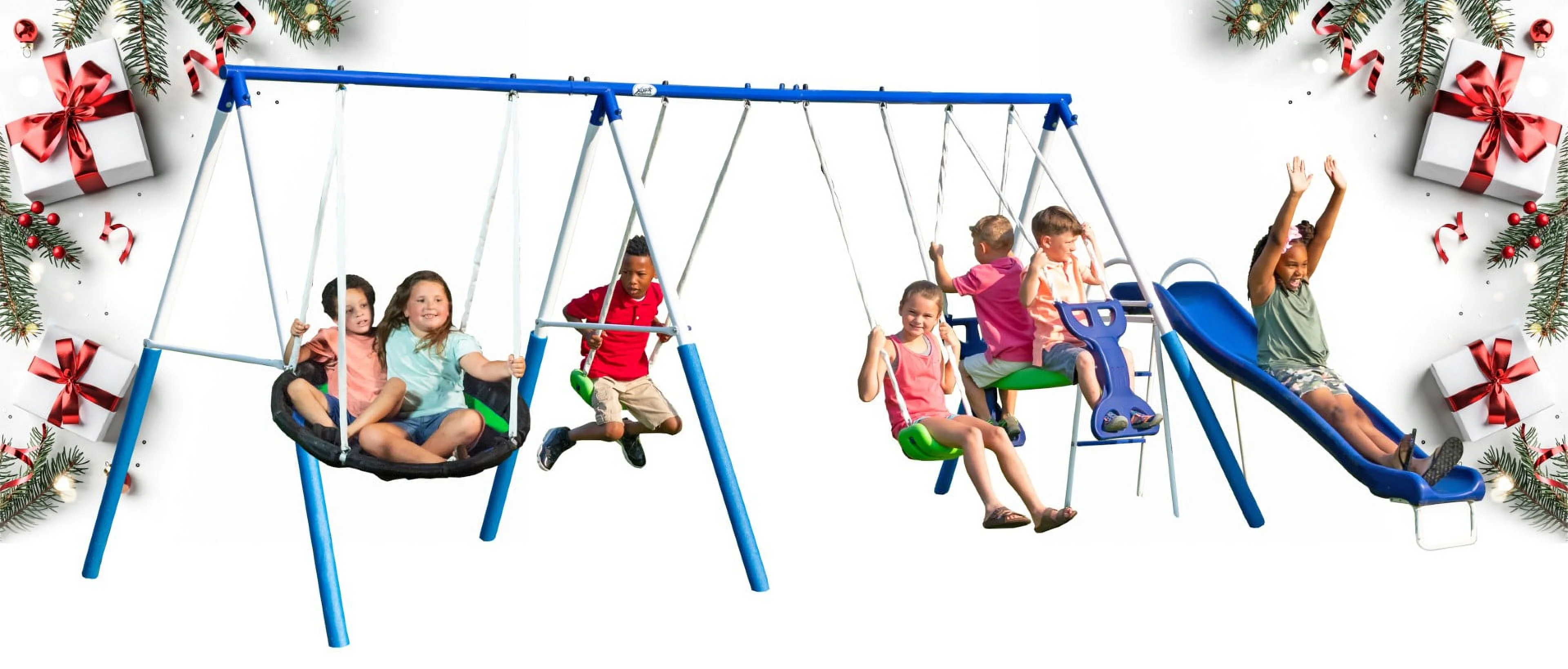 XDP Recreation All Star Playground Metal Swing Set for up to 7 Children - Image 11