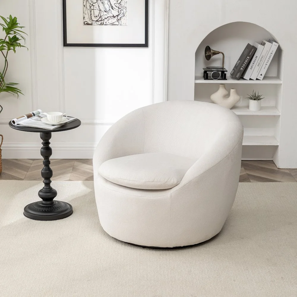 Roundhill Furniture Winnie Modern Barrel Chair, 360- Swivel - Image 17