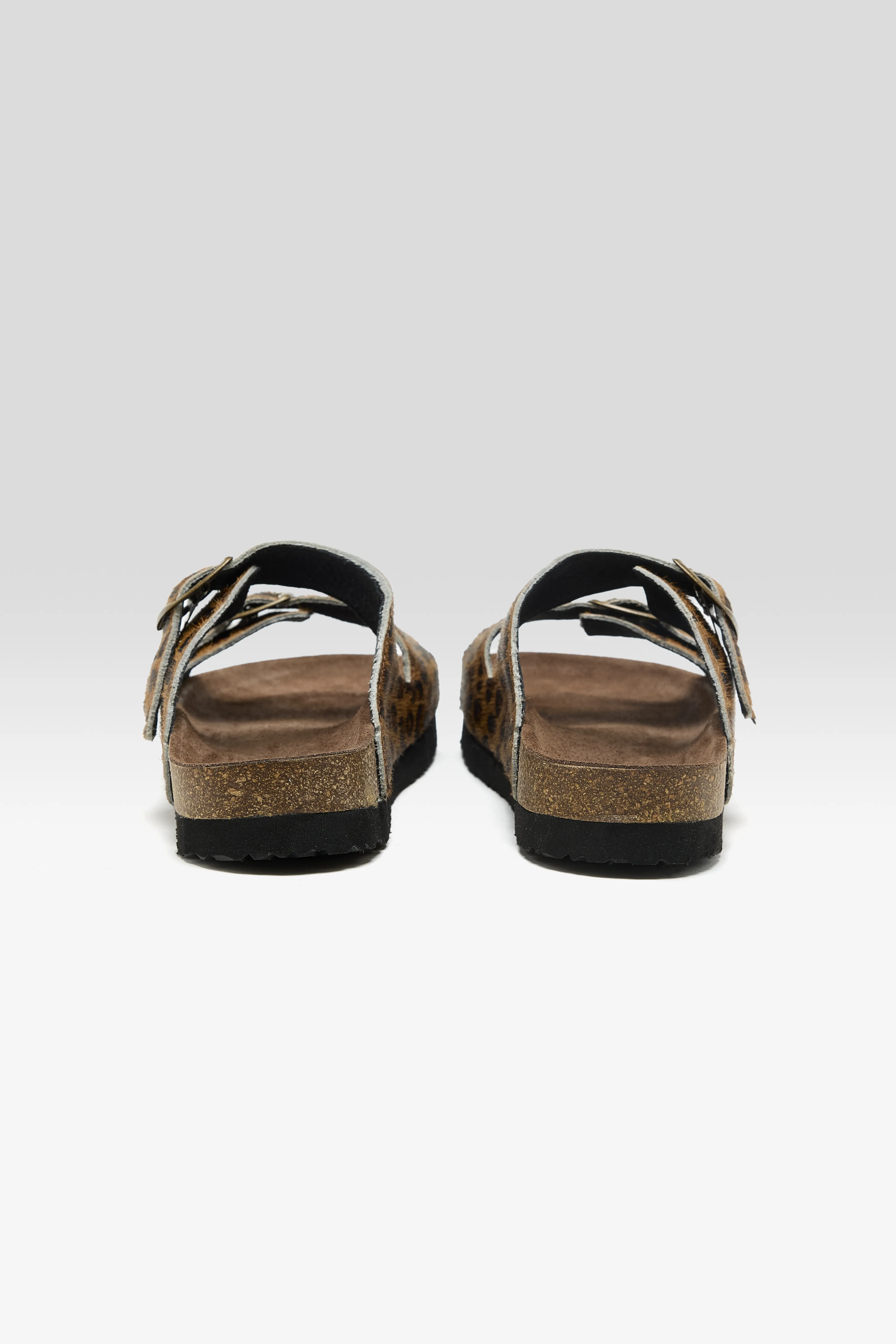 Bellerose Leopard Ponyhair Sandals  (261 / W / BROWN)