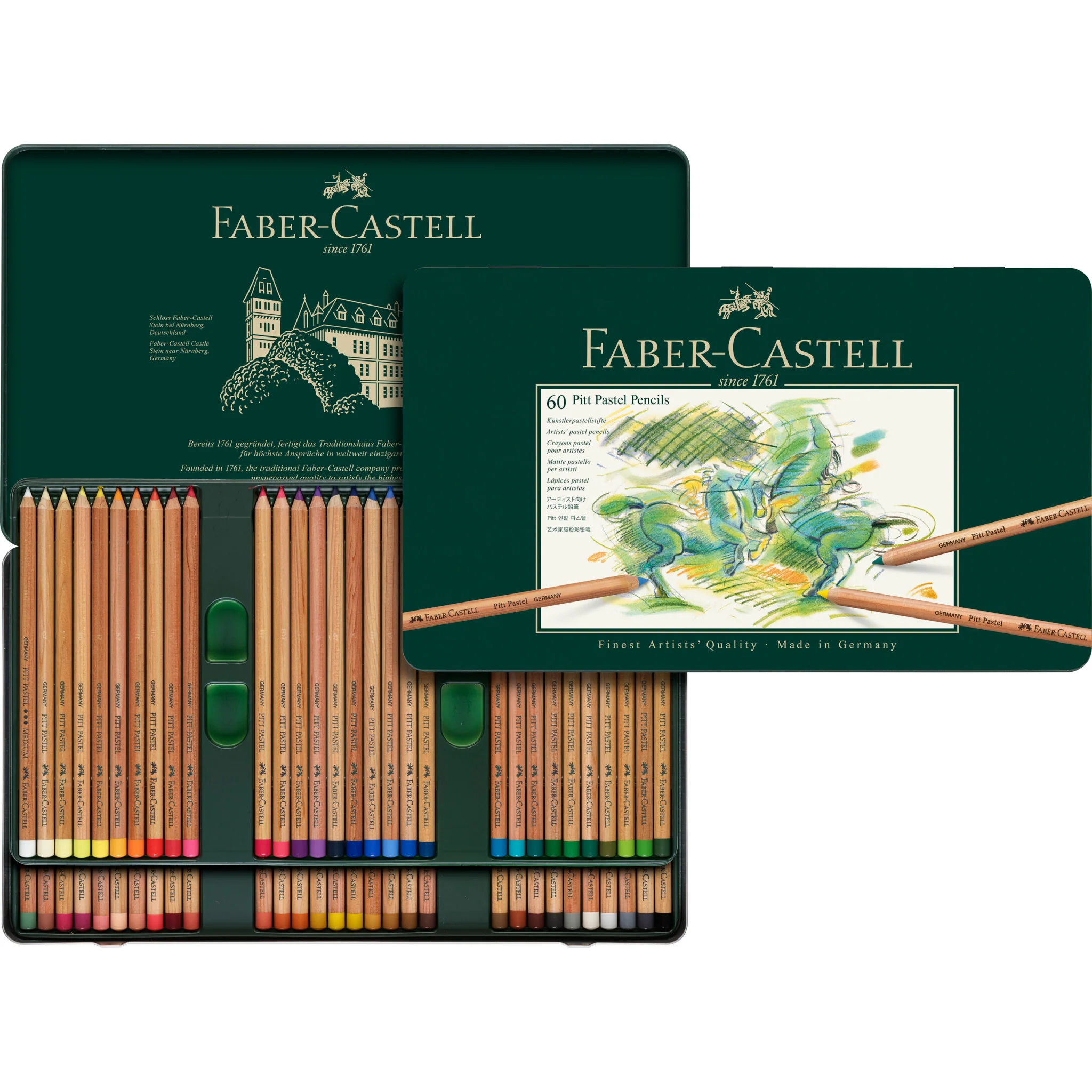 Pitt Pastel Pencils, Tin of 60