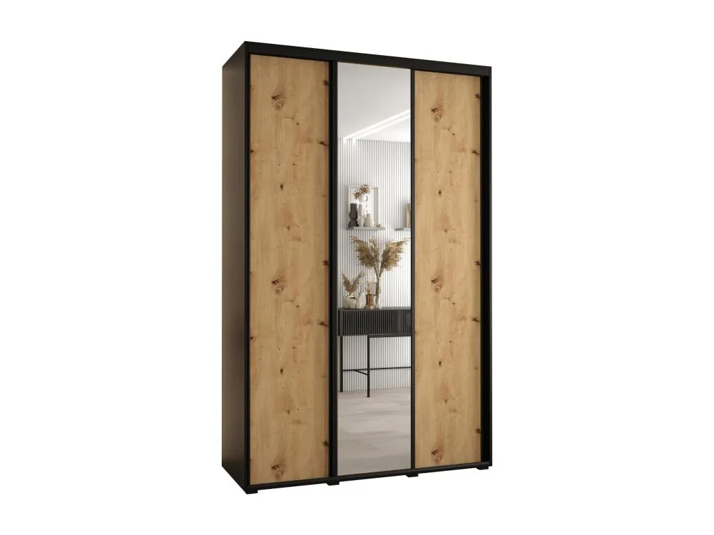 ARMARIO Mueblesclasic 3 DE PUERTAS CORREDERAS 235.2/150/45 3 puertas (Negro/Artisan/Negro)
