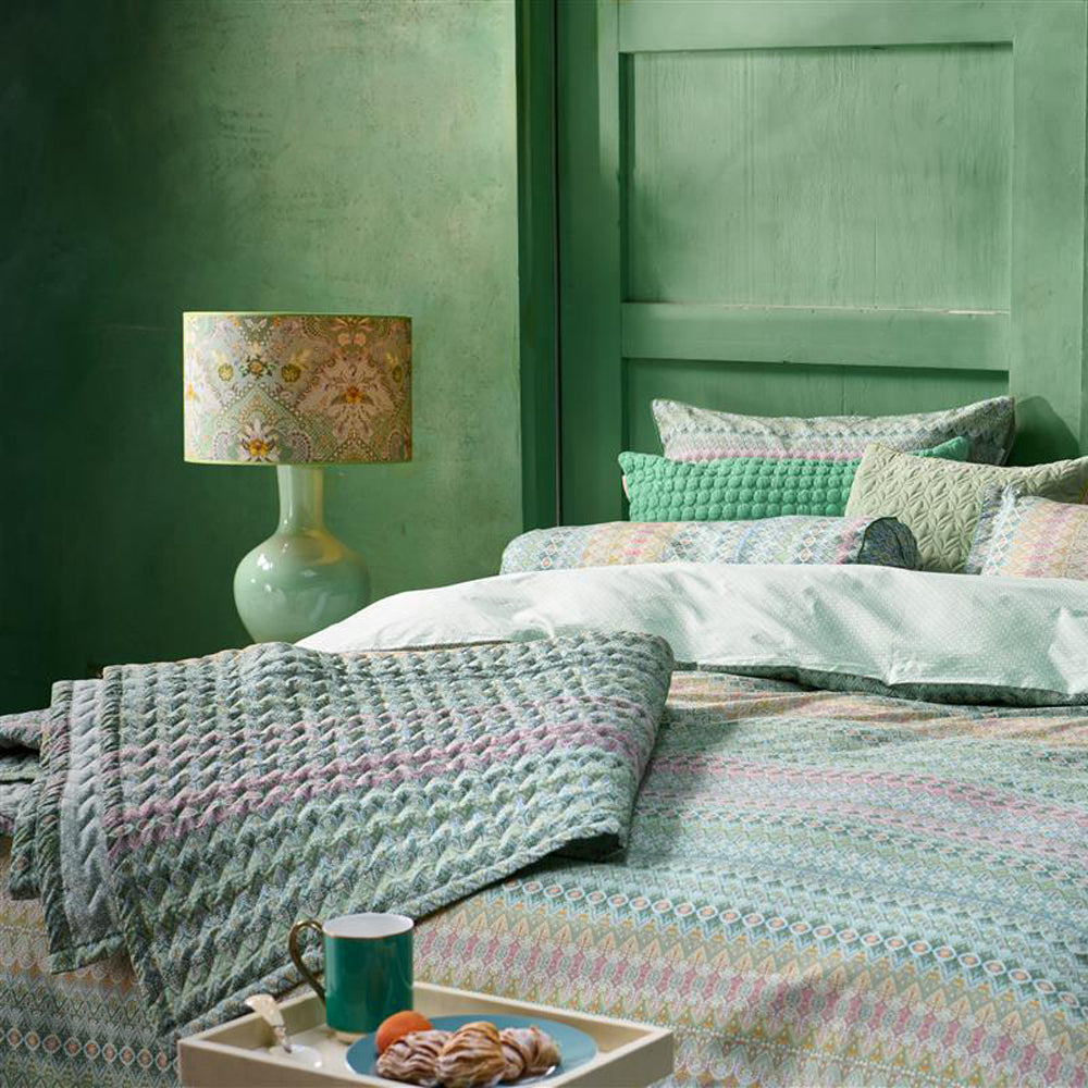 Pip Studio Ashanti Dekbedovertrek 140 x 200/220 cm - Groen