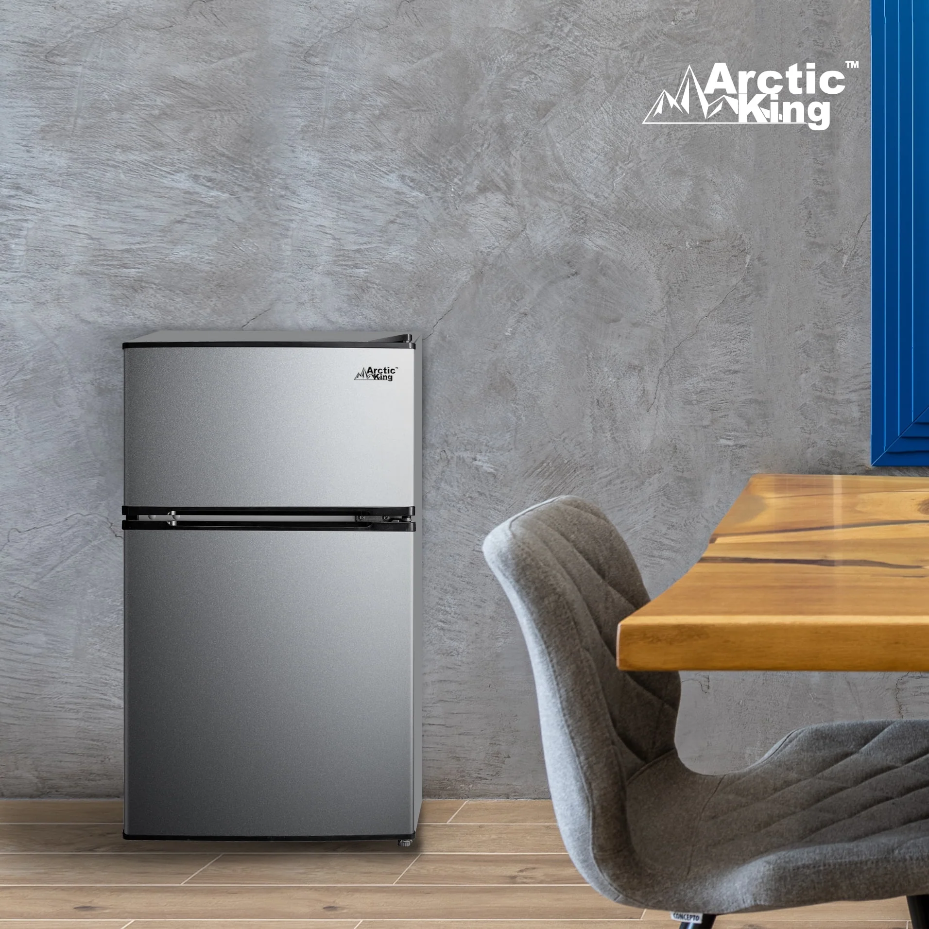 Arctic King 3.2 Cu ft Two Door Mini Fridge with Freezer, Stainless Steel, E-Star, ARM32D5ASL - Image 19