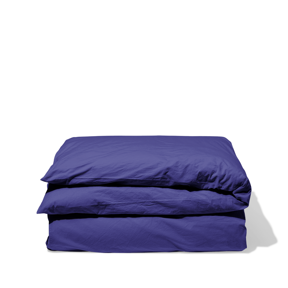 Housse de couette en percale de coton - Bleu Néon