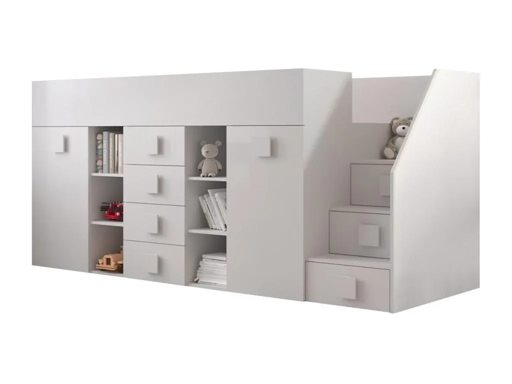 Litera Prietocasa 366 Individuales Blanco 90x200 Aglomerado laminado Somieres 94cm