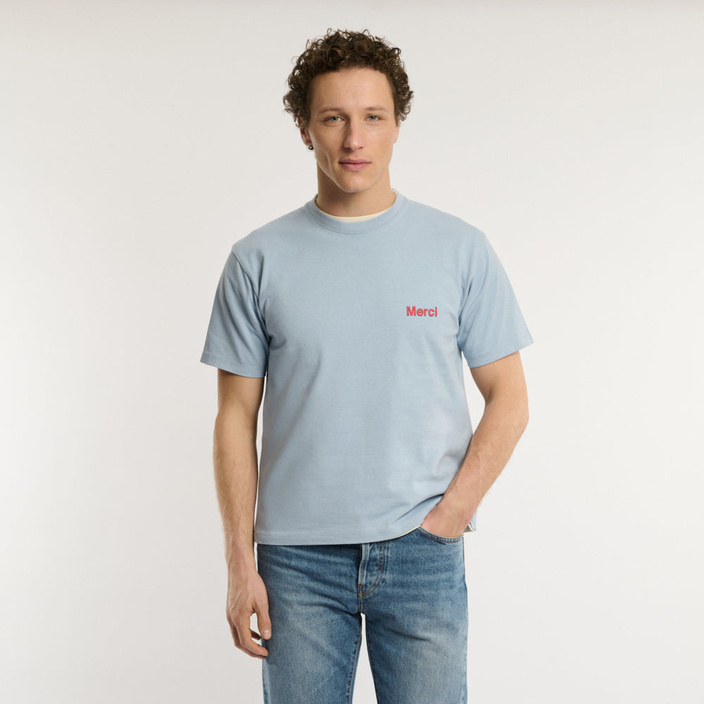 Merci - T-shirt Aurelien - Bleu Clair