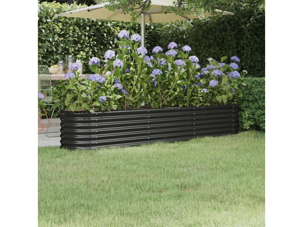 Decoratodo acero con recubrimiento polvo antracita 224x40x36 cm