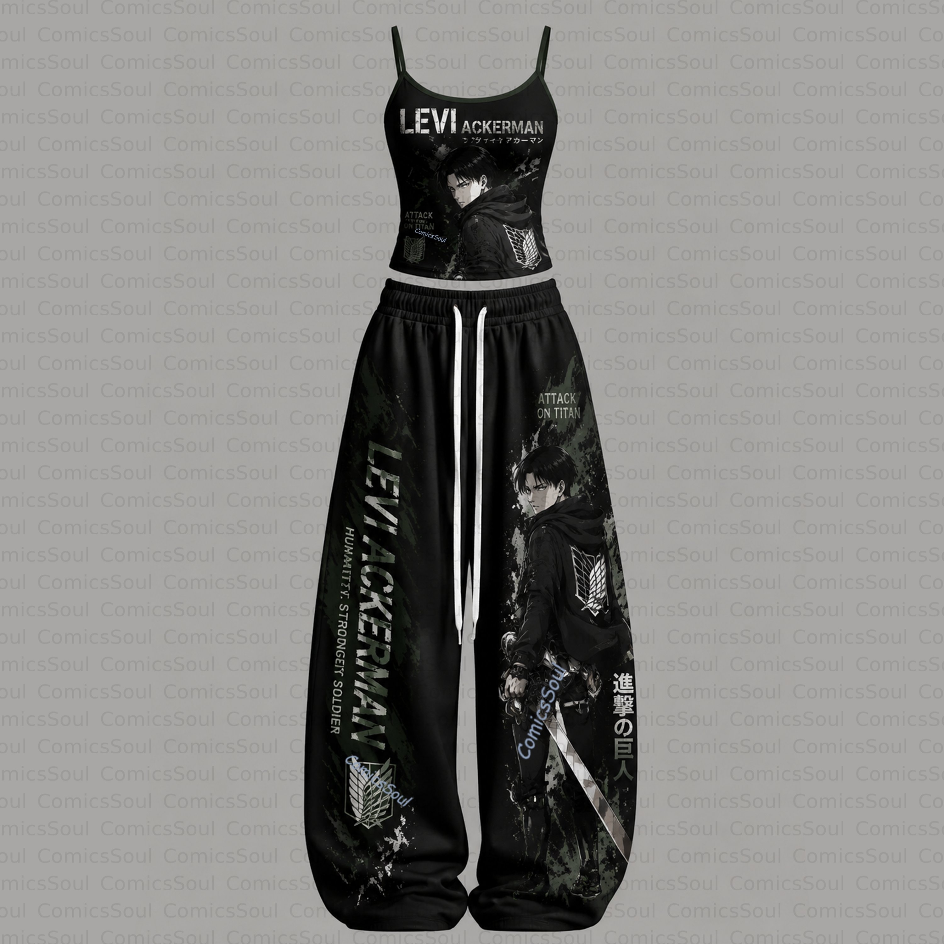 Attack on Titan Top & Elasticated Trousers Two-Piece Set