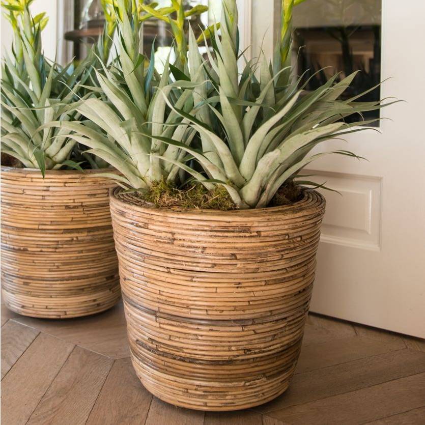 Van der Leeden Stripe Drypot Plantenpot - Grijs