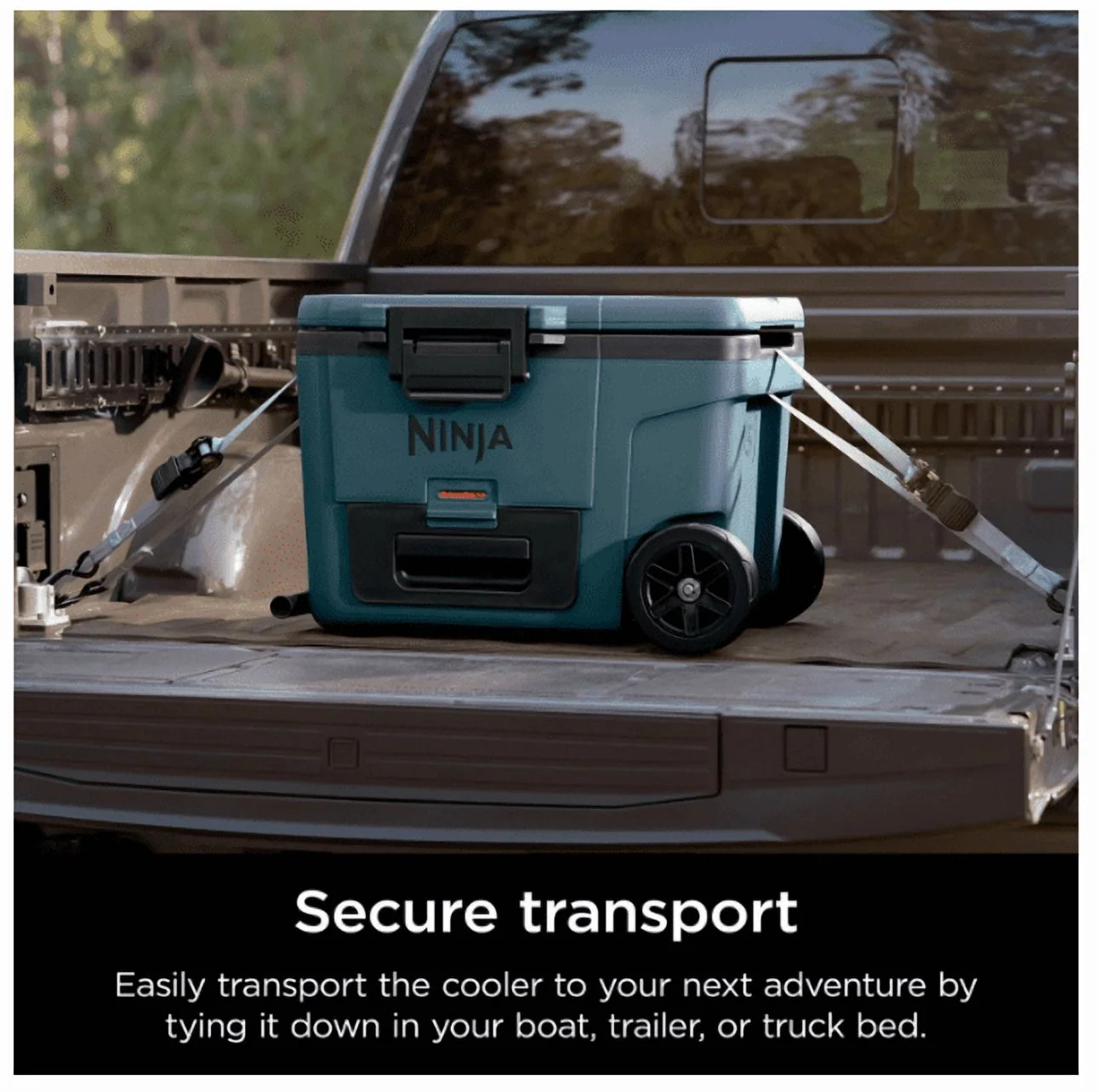 Ninja | Cooler | FrostVault 45QT Cooler with Wheels | Insulated with Temp Dry Storage Drawer | Keeps Ice Cold for Days | for The Beach, Camping, Picnics & More | Ocean Blue | FB245AOB - Image 10