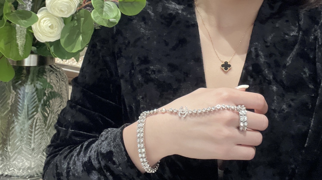 Chanel Hand Chain Hand Harness Open Cuff Bangle Bracelet Ring - Original Replica Club