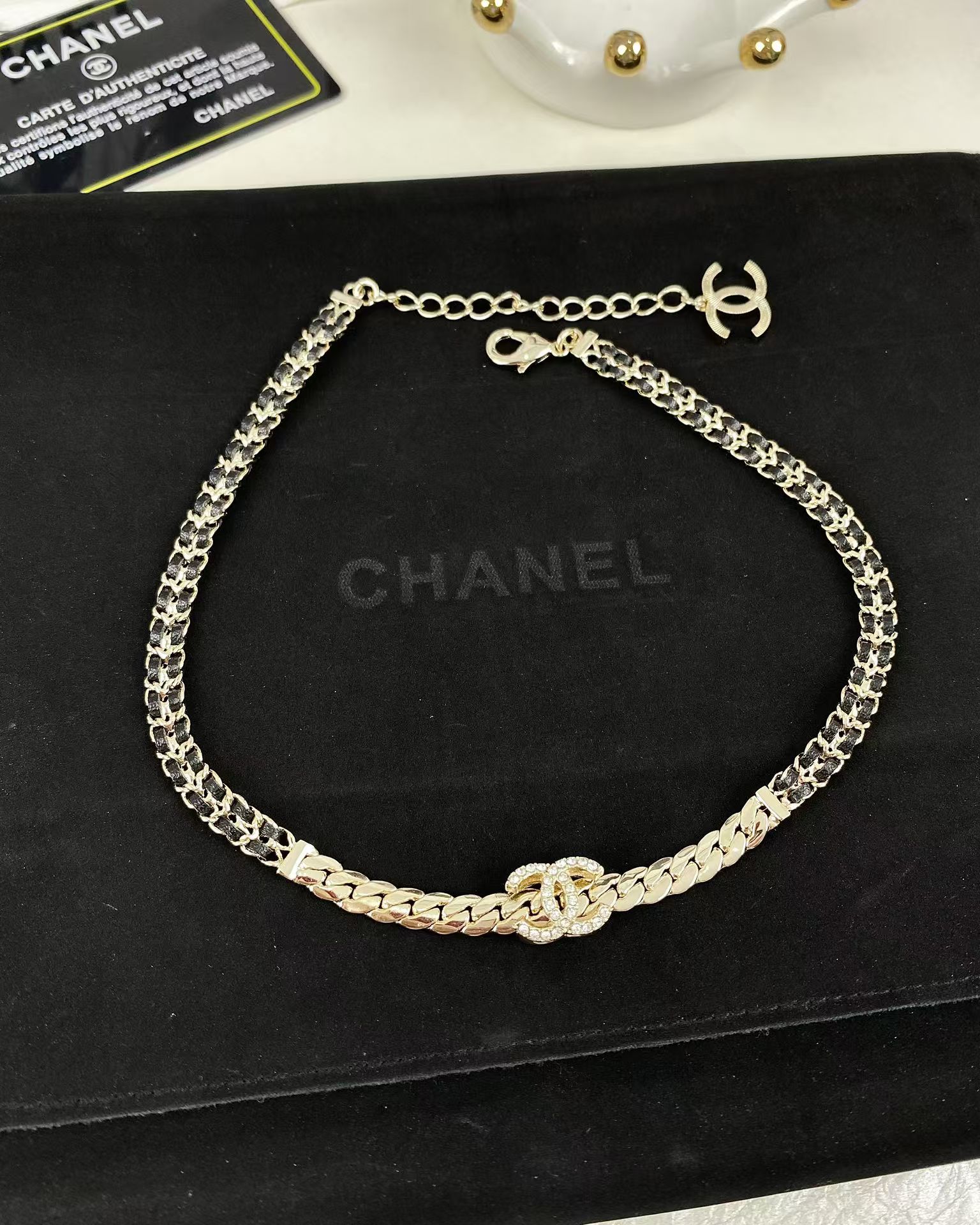 Chanel Leather Choker Necklace - Original Replica Club