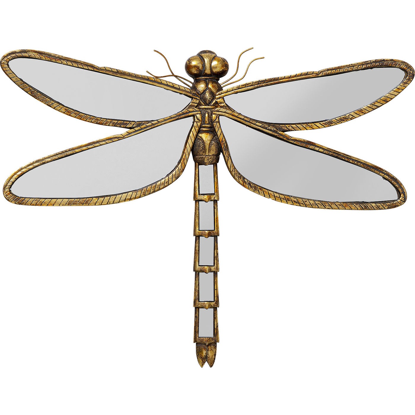Wanddecoratie spiegel libel 71cm Kare Design